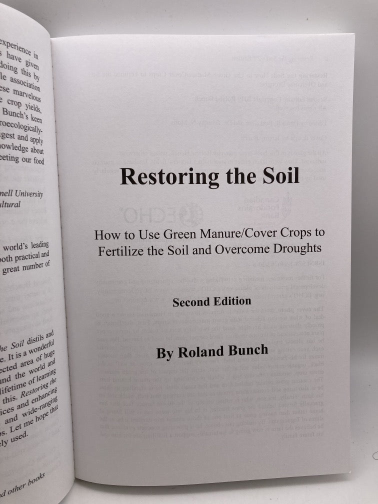 Restoring the Soil: How to Use Green Manure/Cover Crops to Fertilize the Soil and Overcome Droughts