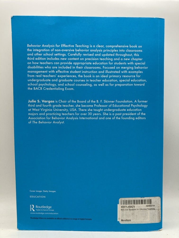 Behavior Analysis for Effective Teaching (Third Edition)