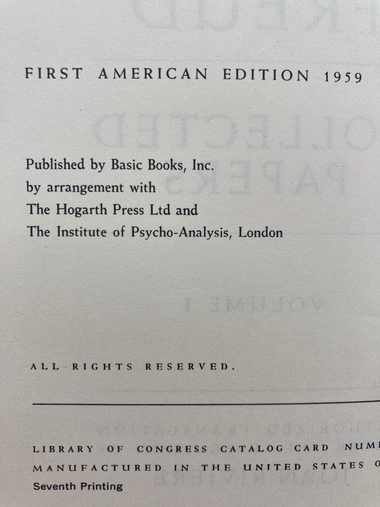 Sigmund Freud: Collected Papers (5 Volume Set)
