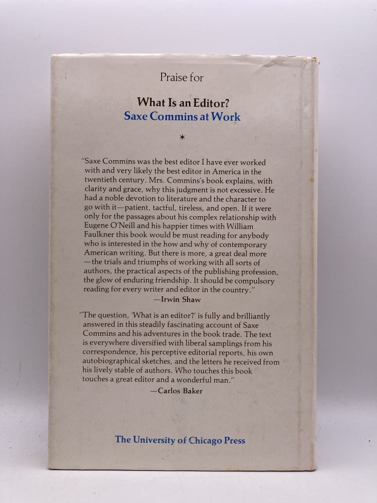 What Is an Editor? Saxe Commins at Work