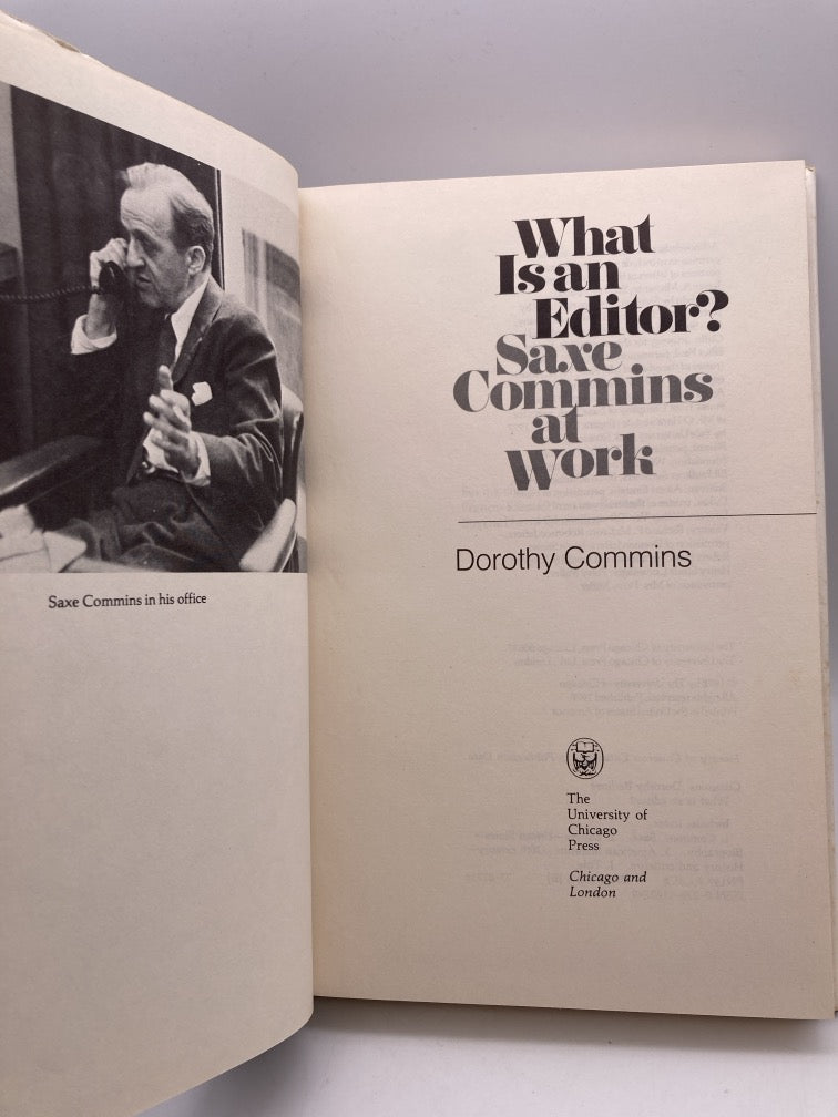 What Is an Editor? Saxe Commins at Work