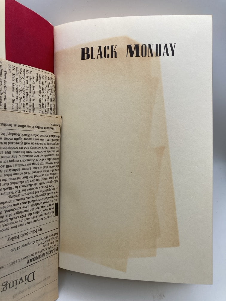 Black Monday: The Catastrophe of October 19,1987 and Beyond