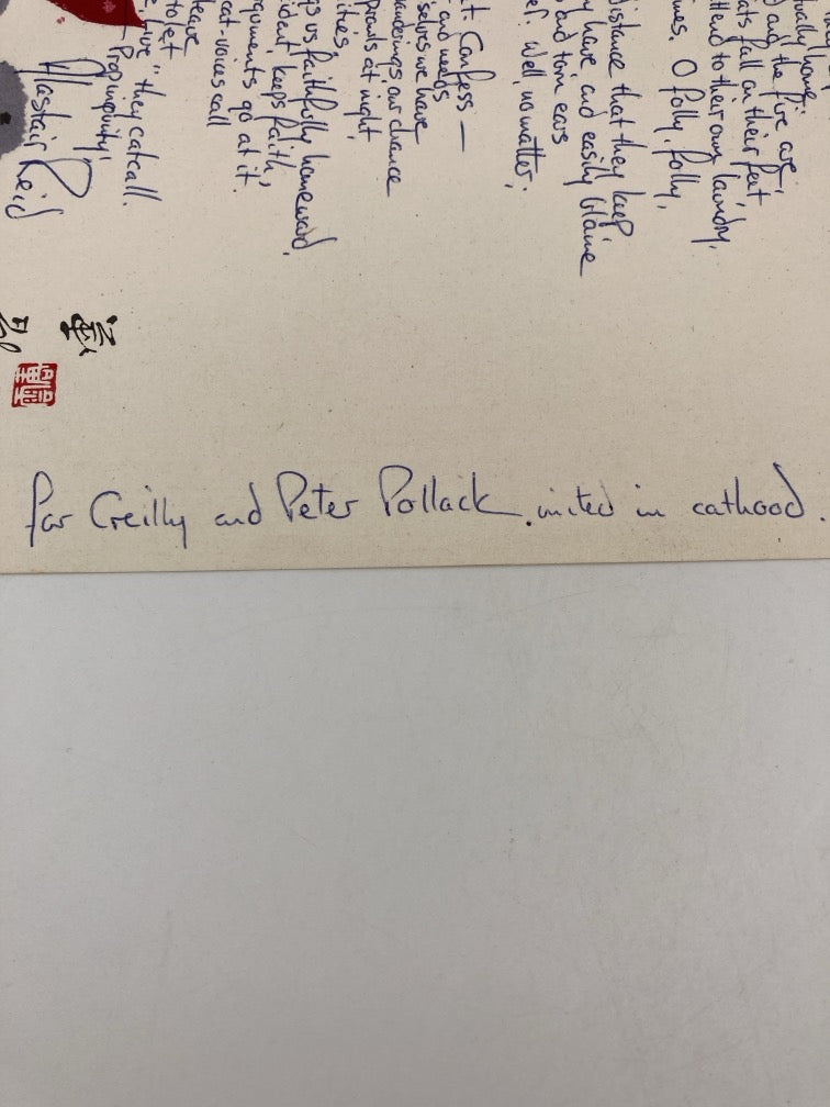 Propinquity: Poem Handwritten by Alastair Reid in 1966