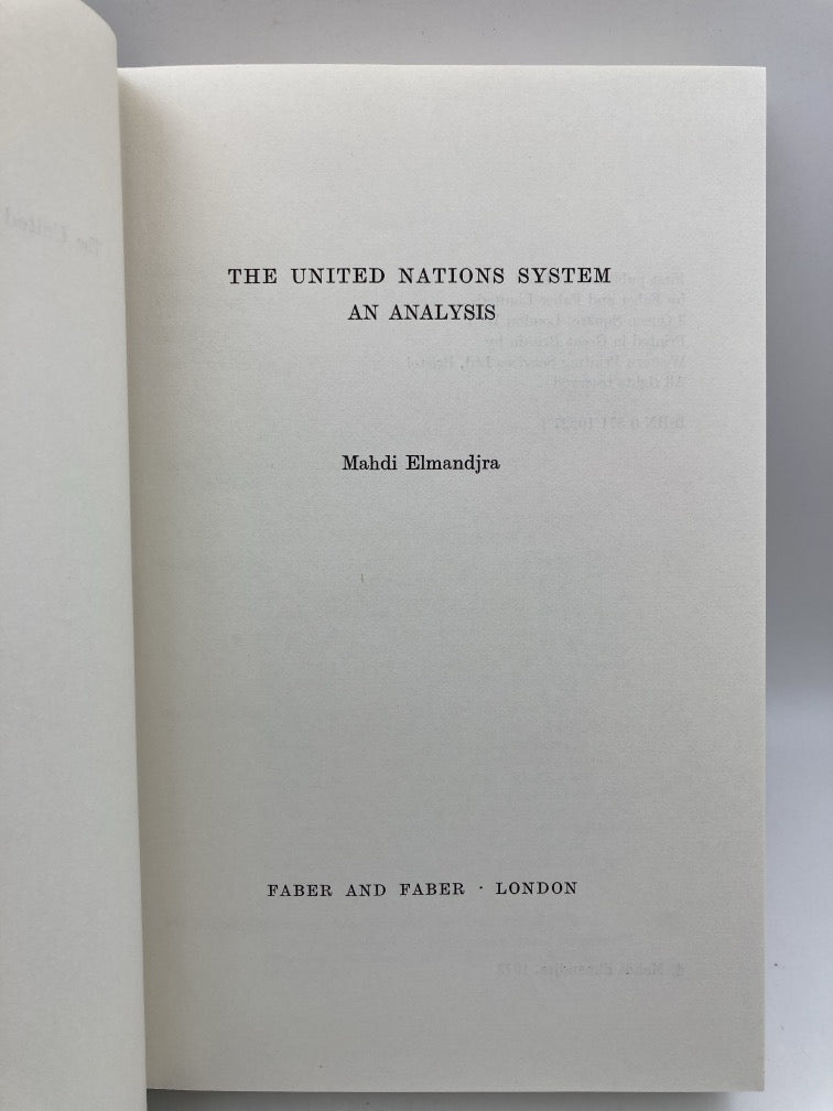 The United Nations System: An Analysis