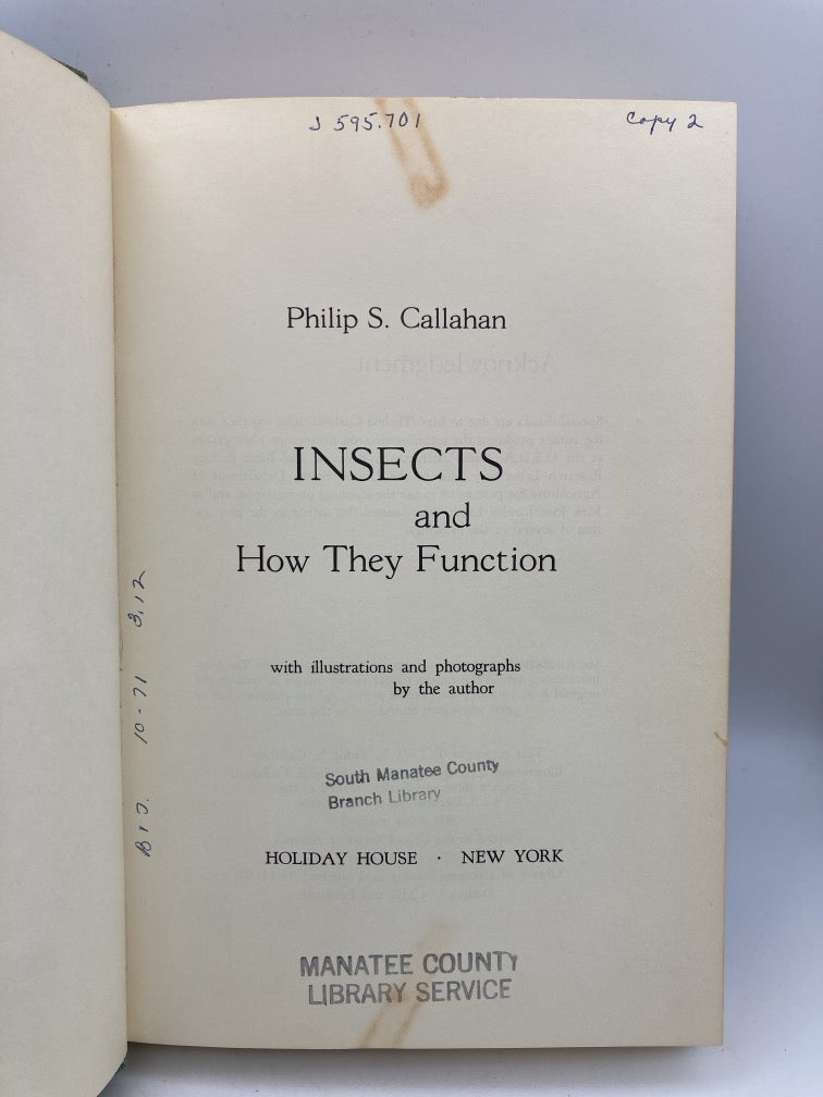 Insects and How They Function