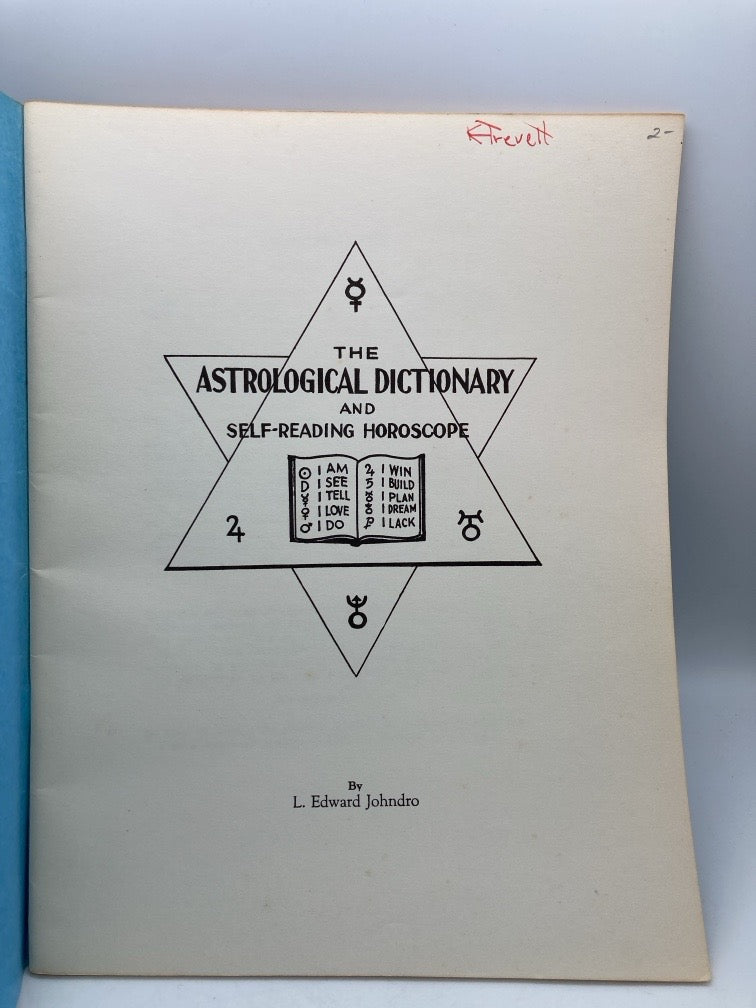 The Astrological Dictionary and Self-Reading Horoscope
