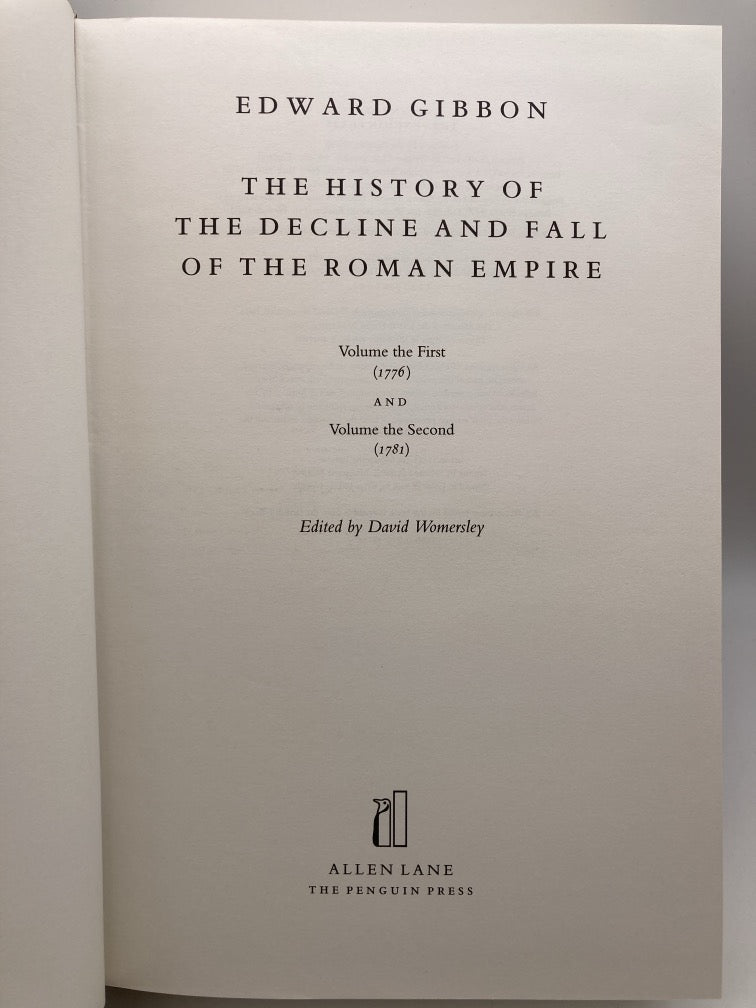 The History of the Decline and Fall of the Roman Empire (3 Volume Set)
