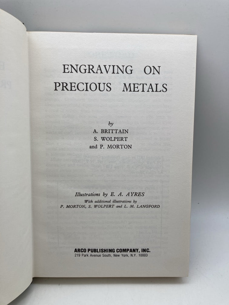 Engraving on Precious Metals