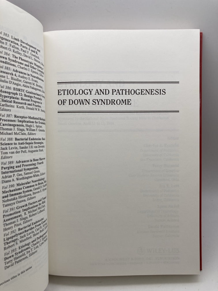 Etiology and Pathogenesis of Down Syndrome