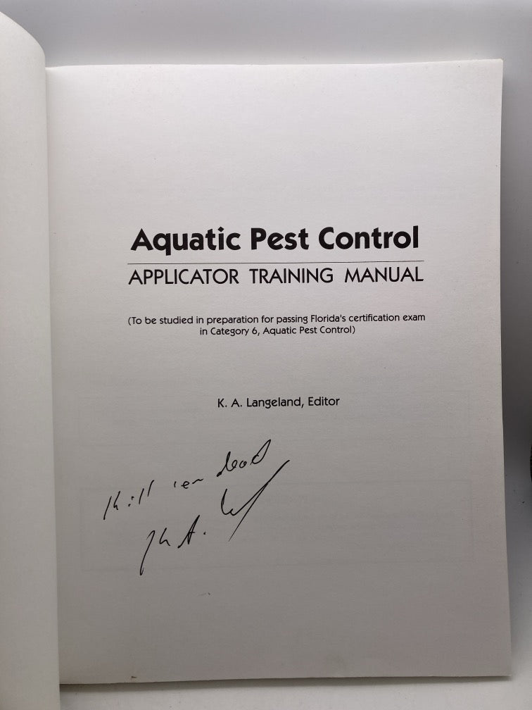 Aquatic Pest Control: Applicator Training Manual