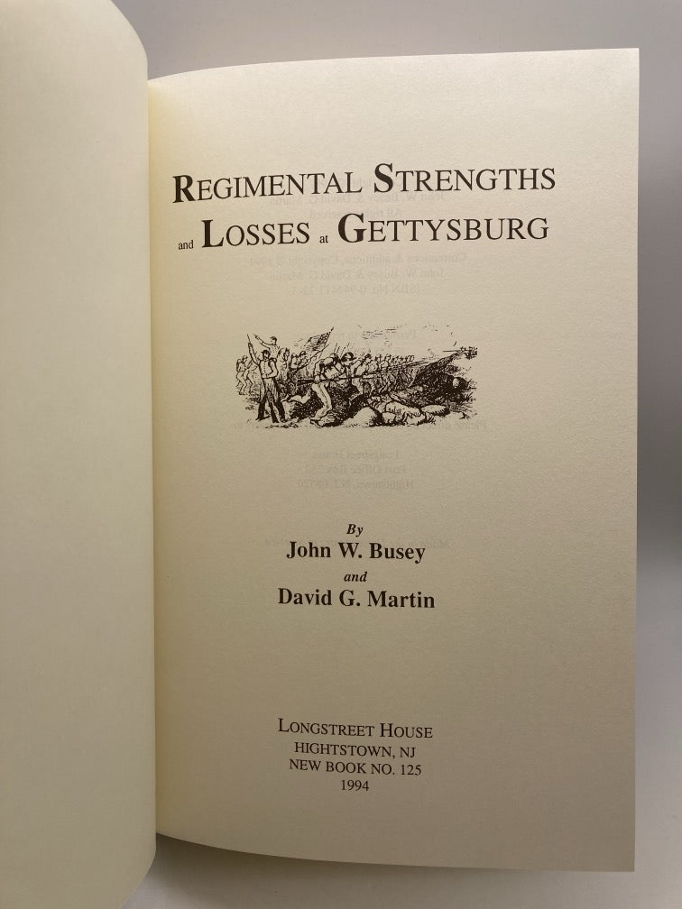 Regimental Strengths and Losses at Gettysburg