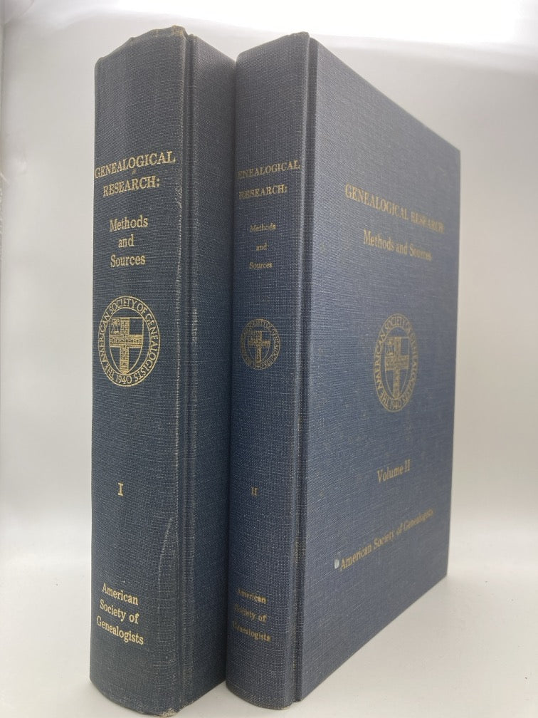Genealogical Researach: Methods and Sources (2 Volume Set)
