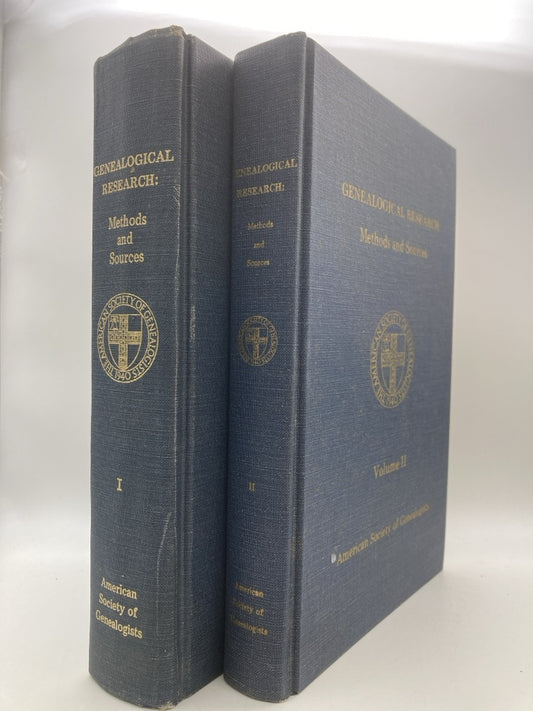 Genealogical Researach: Methods and Sources (2 Volume Set)