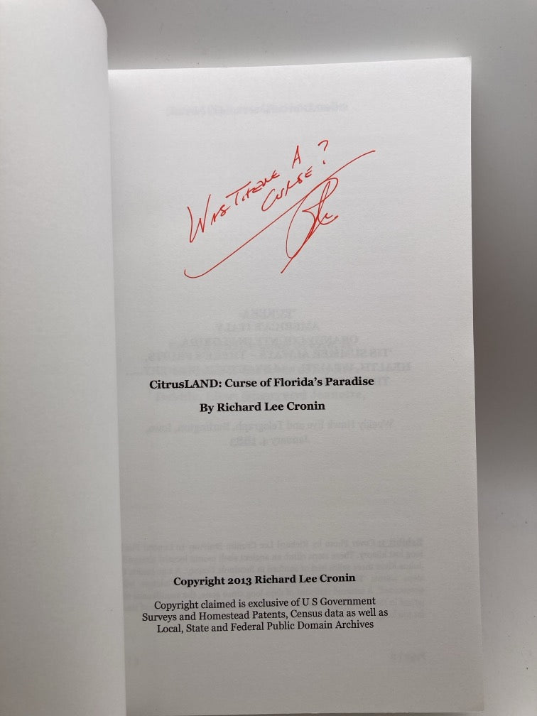 Richard Lee Cronin: 3 Signed Books About Central Florida