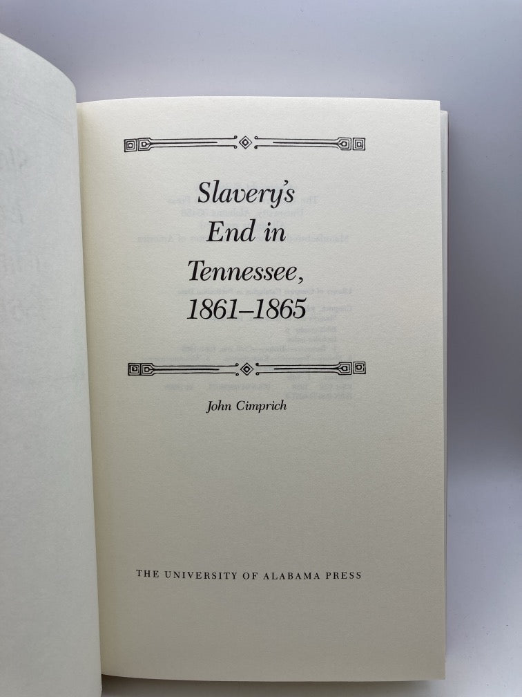 Slavery's End in Tennessee 1861-1865