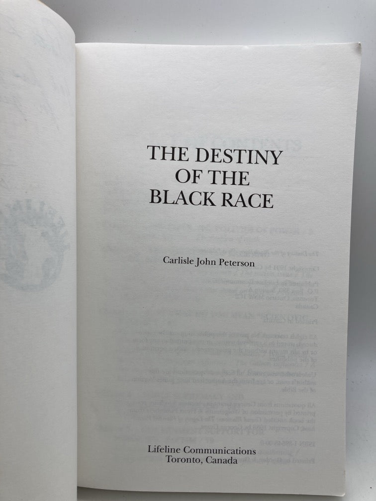 The Destiny of the Black Race