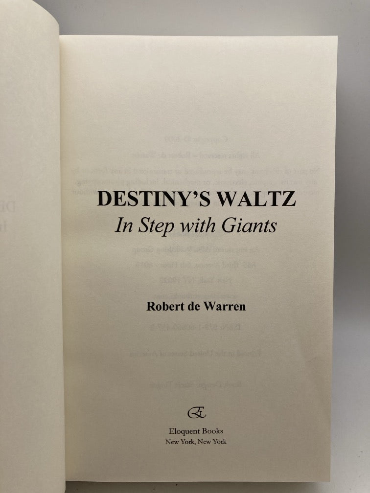Destiny's Waltz: In Step with Giants (signed)