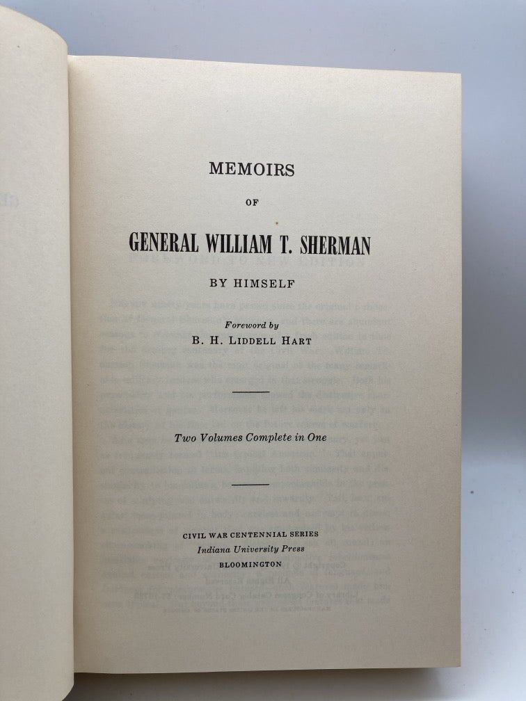 The Memoirs of General William T. Sherman by Himself (Civil War Centennial Series)