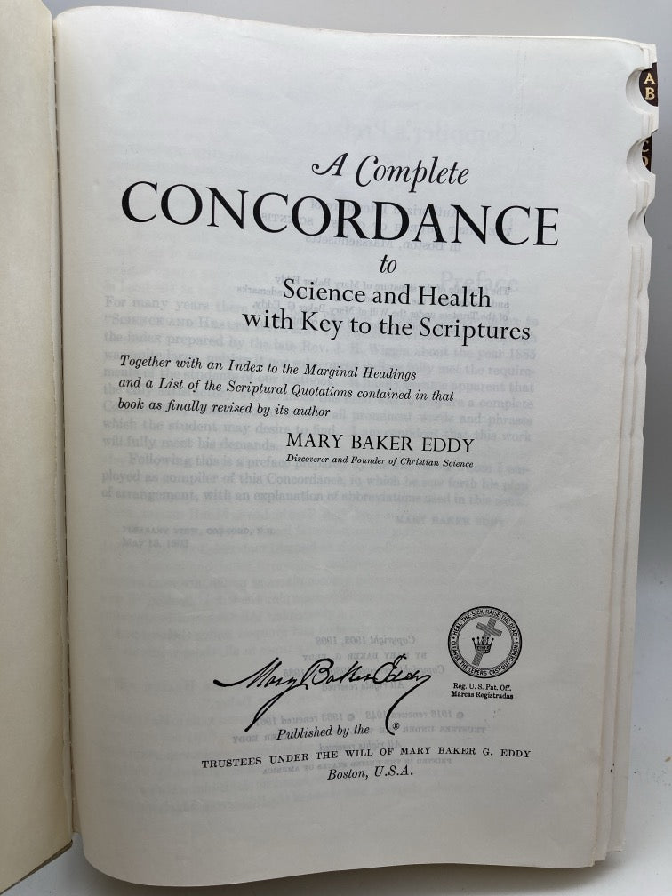 A Complete Concordance of the Writings of Mary Baker Eddy