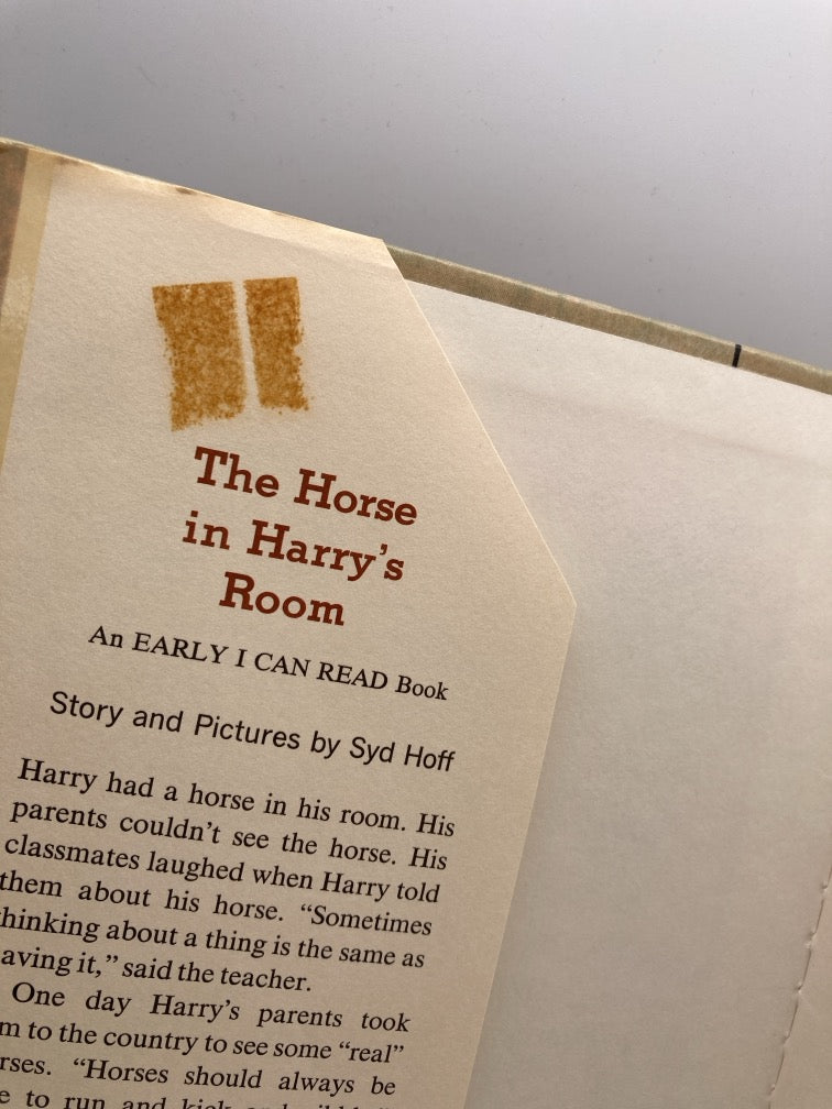 The Horse in Harry's Room (First Edition)