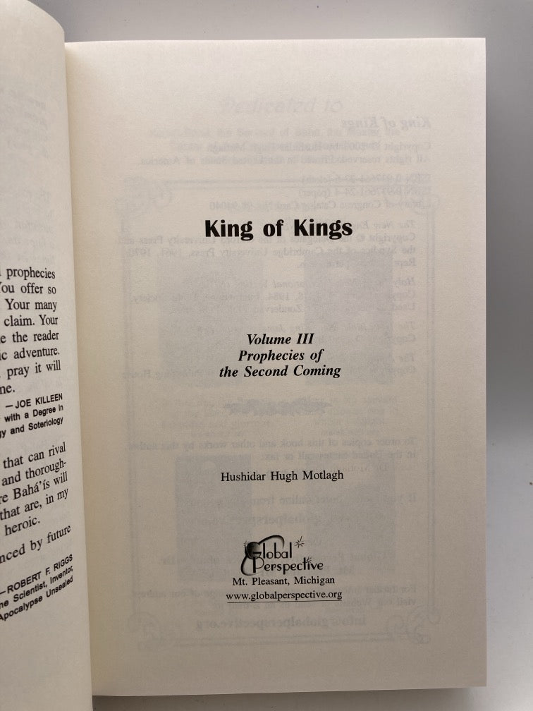 Three Books by Hushidar Hugh Motlagh