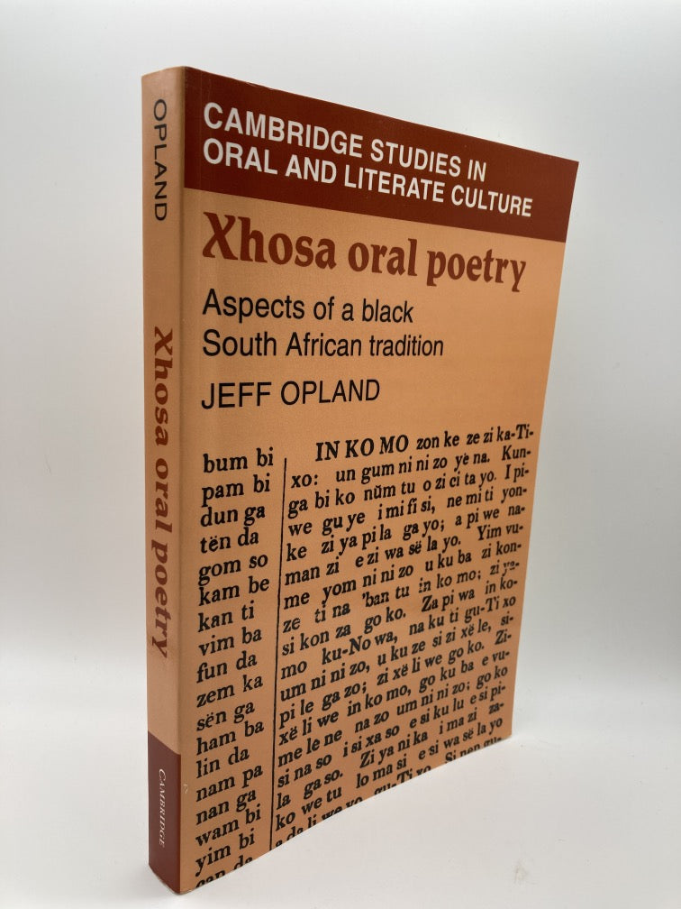 Xhosa Oral Poetry: Aspects of a Black South African Tadition