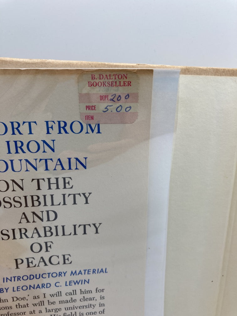 Report from Iron Mountain on the Possibility and Desirability of Peace